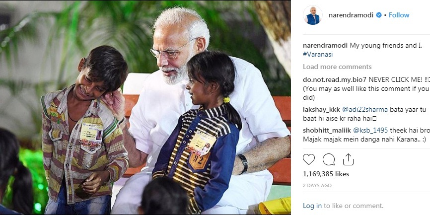 पीएम मोदी ने सोशल मीडिया पर साझा की अपने नन्हे दोस्तों के साथ तस्वीरें