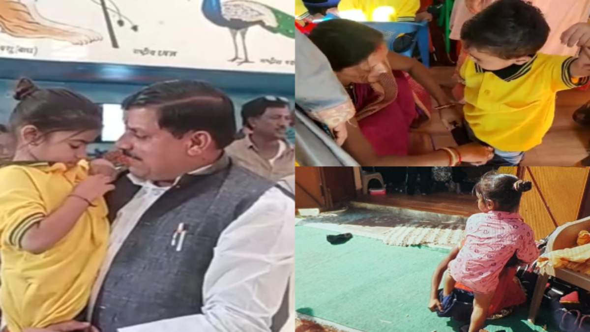 इंदौर के अधिकारियों ने मंत्री को दिखाई चाक चौबंद व्यवस्था: निरीक्षण से पहले आंगनबाड़ी के बच्चों को पहनाई नई ड्रेस, मंत्रियों के रवाना होते ही उतरवा लिए कपड़े