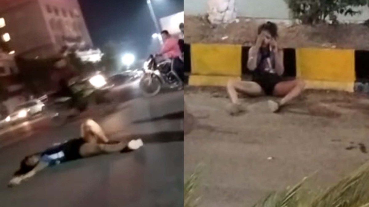 VIDEO: नशे में धुत युवती ने सड़क पर लेटकर किया ऐसा काम, शर्म से पानी-पानी हुए लोग, सच साबित हो रही पं. प्रदीप मिश्रा की बात?