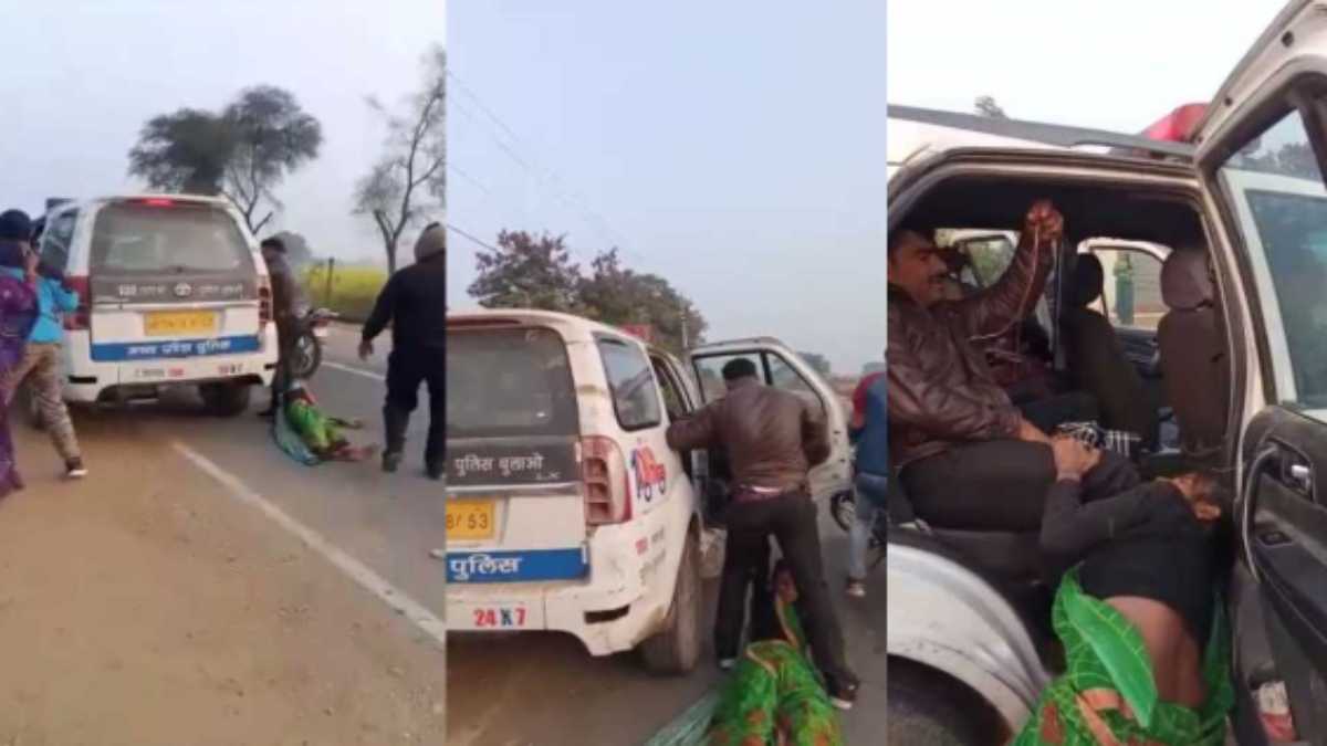 MP में बेरहम पुलिस का क्रूर चेहरा: बेटे को पकड़ने गई Police के पैरों से लिपटी बुजुर्ग मां, घसीटते हुए गाड़ी तक ले गया पुलिसकर्मी, VIRAL VIDEO