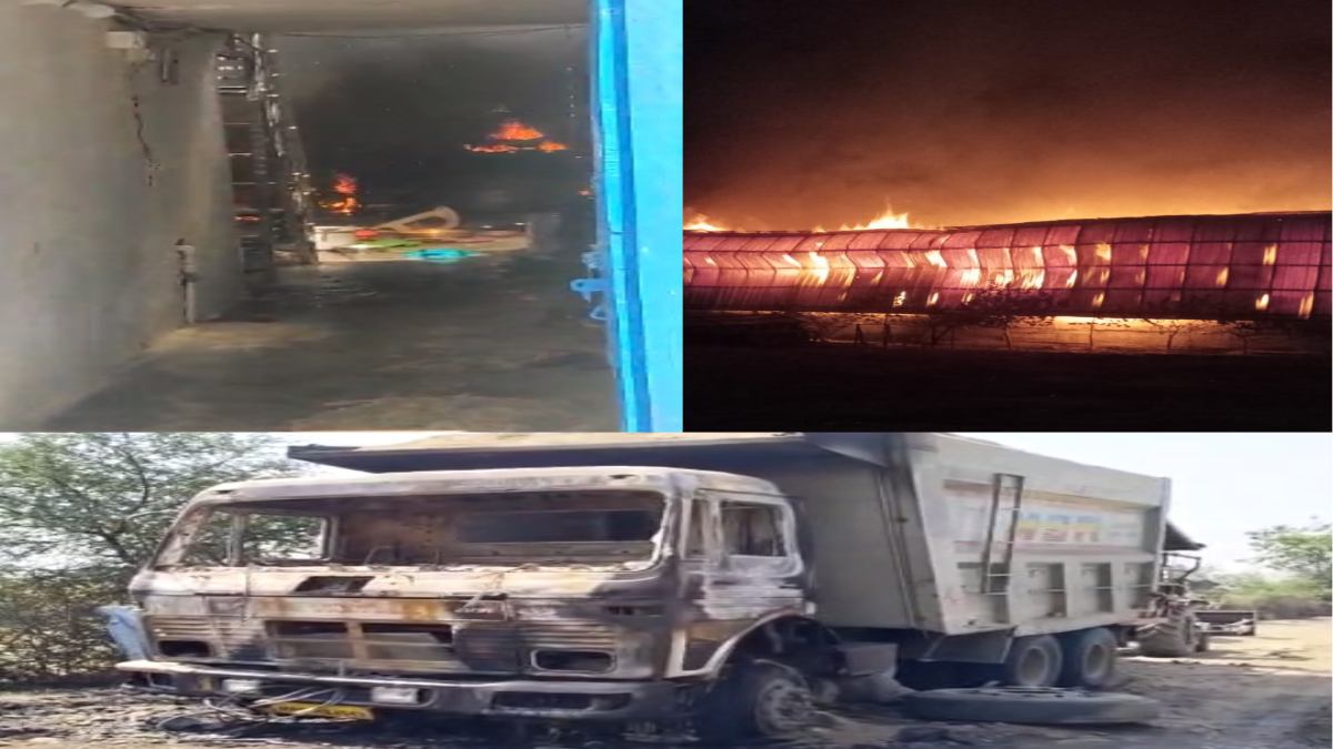 MP: भिण्ड में गैस सिलेंडर फटने से 4 झुलसे, रायसेन में बदमाशों ने डंपर में लगाई आग, धार में गत्ता फैक्ट्री में आगजनी से हुआ करोड़ों का नुकसान