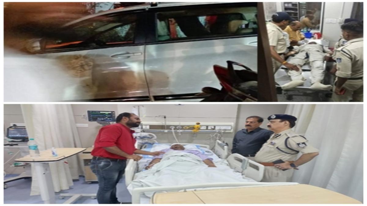 तेज रफ्तार कार ने 3 पुलिसकर्मियों को रौंदा: प्रधान आरक्षक गंभीर, घायलों को देखने अस्पताल पहुंचे वरिष्ठ अधिकारी, गिरफ्तार आरोपी की बढ़ाई गई धारा 