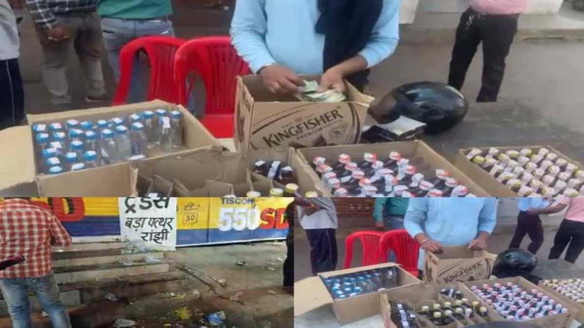 भोपाल में खुलेआम बिक रही शराब, VIDEO: टेंट लगाकर बेच रहे दारू, जबलपुर में शराबियों ने सड़क पर बनाया अड्डा, प्रदेश में 1 अप्रैल से बंद है अहाते