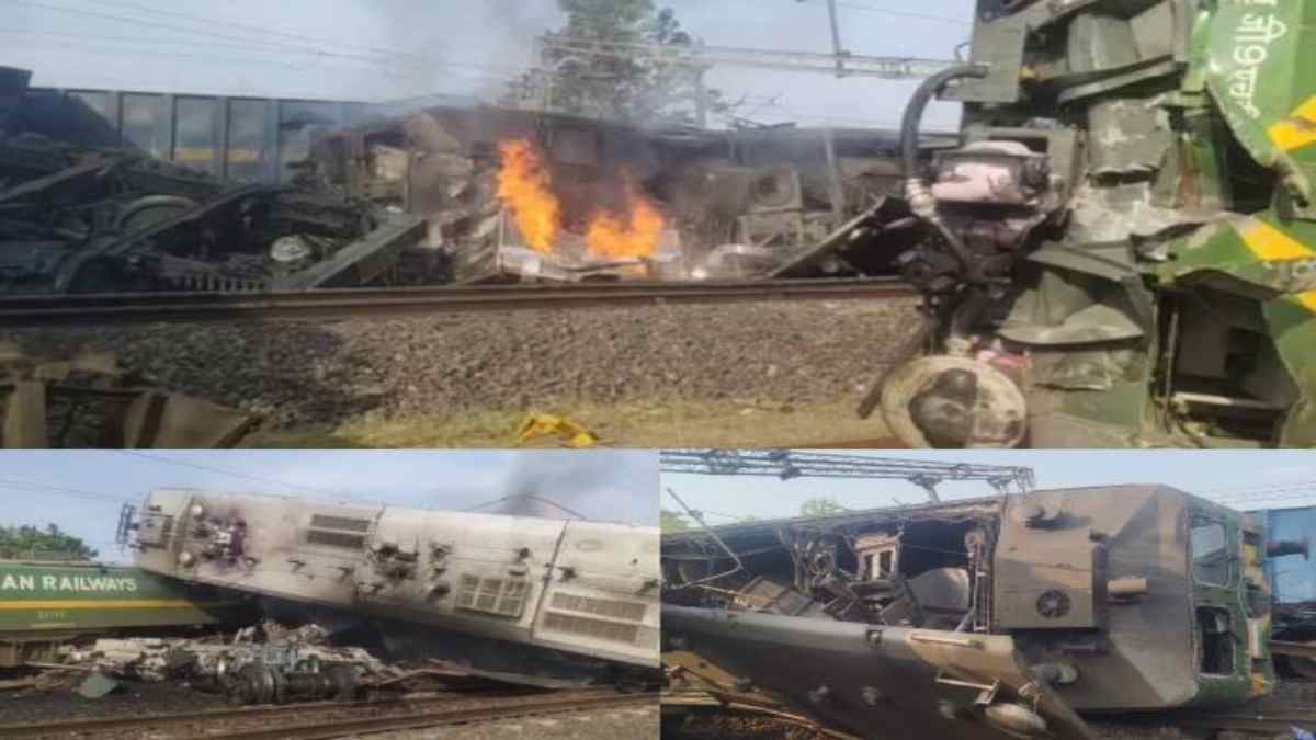 MP में बड़ा ट्रेन हादसा: तीन मालगाड़ियां आपस में टकराई, इंजन में लगी आग, 2 घायल, दो पायलट की फंसे होने की आंशका, बिलासपुर-कटनी रूट की ट्रेनें प्रभावित