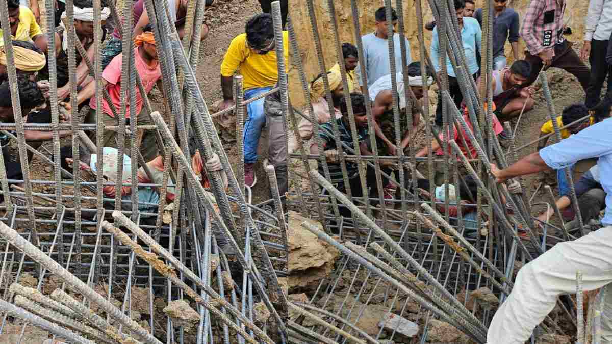MP BREAKING: पुल निर्माण के दौरान हादसा, मिट्टी धंसने से 2 मजदूर दबे