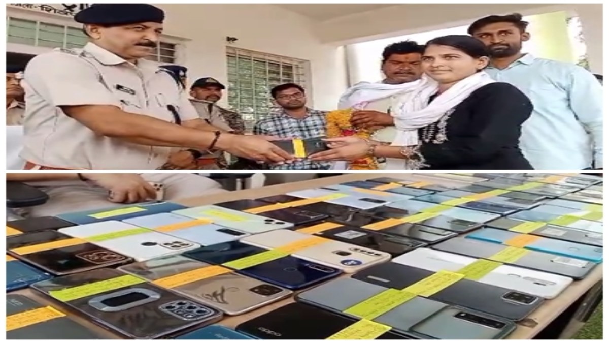 चोरी और खोए हुए मोबाइल पाकर खिले लोगों के चेहरे: एसपी ने लौटाए 13 लाख रुपए के गुम हुए 102 मोबाइल