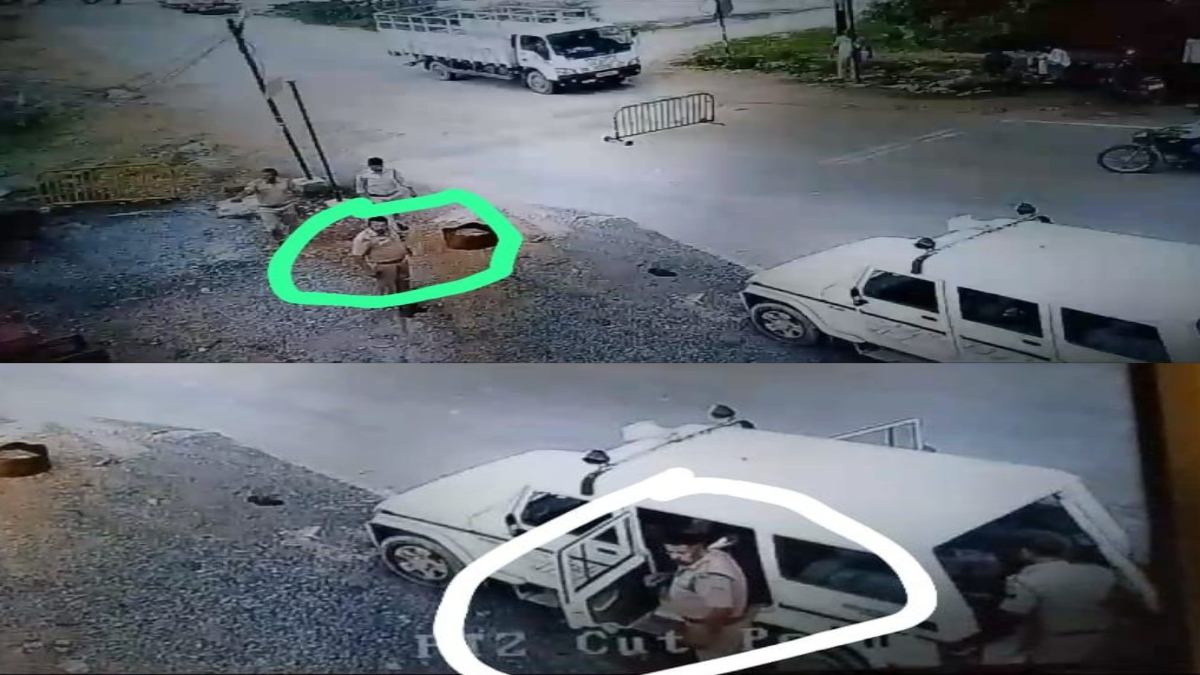 पुलिस की दबंगईः थाना प्रभारी की मौजूदगी में टोल प्लाजा का CCTV और फास्टटैग का सेंसर तोड़ा, वीडियो वायरल