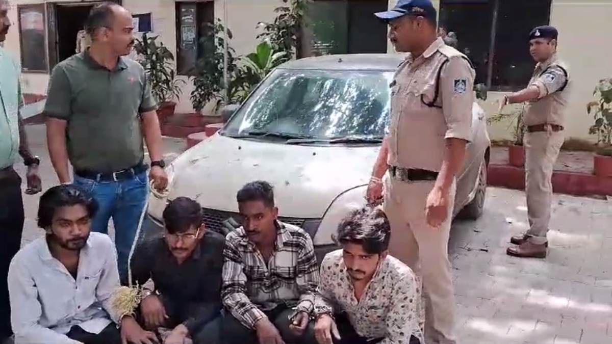 Indore News: ब्राउन शुगर के साथ 4 तस्कर गिरफ्तार, कार भी जब्त