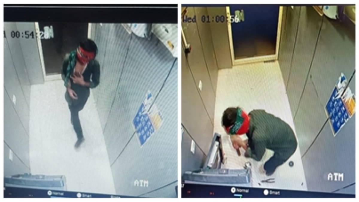 ग्वालियर में ATM लूट का प्रयास: अलार्म बजते ही भागा बदमाश, CCTV कैमरे में कैद 