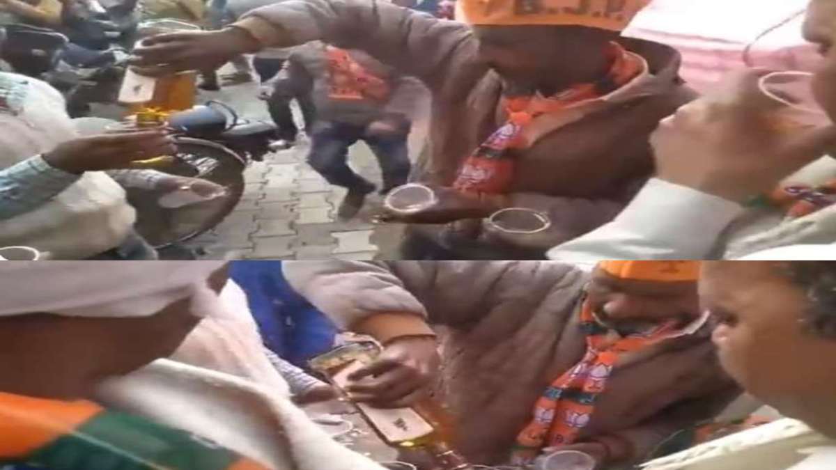 बीजेपी नेताओं के शराब पीने का वीडियो वायरल, कांग्रेस बोली- जारी है भाजपा की ‘पैग बांटन’ यात्रा…