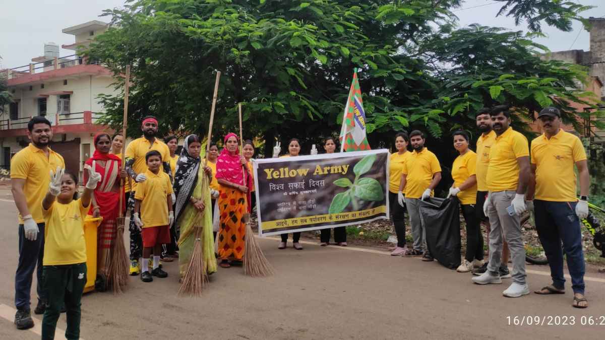 प्लास्टिक से नाता तोड़ो, पर्यावरण से नाता जोड़ों : विश्व सफाई दिवस के दिन Yellow Army ने प्लास्टिक का उपयोग ना करें दिलाया शपथ …