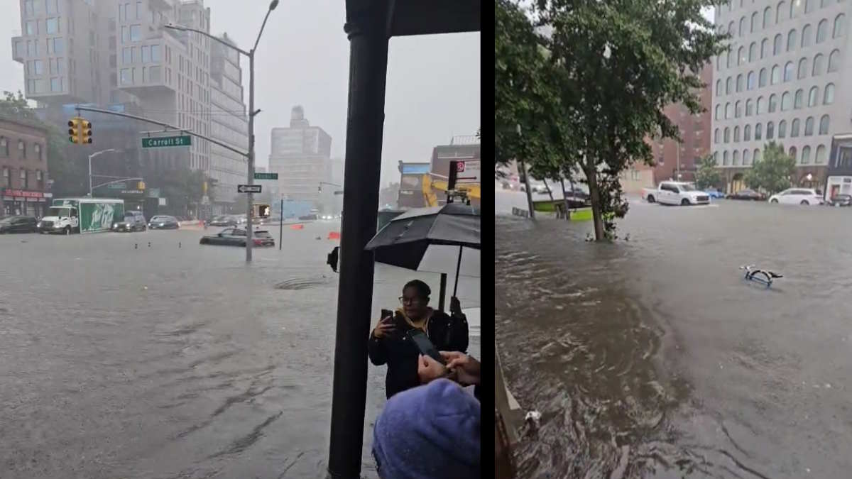 बाढ़ में डूबे न्यूयॉर्क में लगा आपातकाल, बस, ट्रेन के साथ हवाई सेवा तक हुई बाधित…