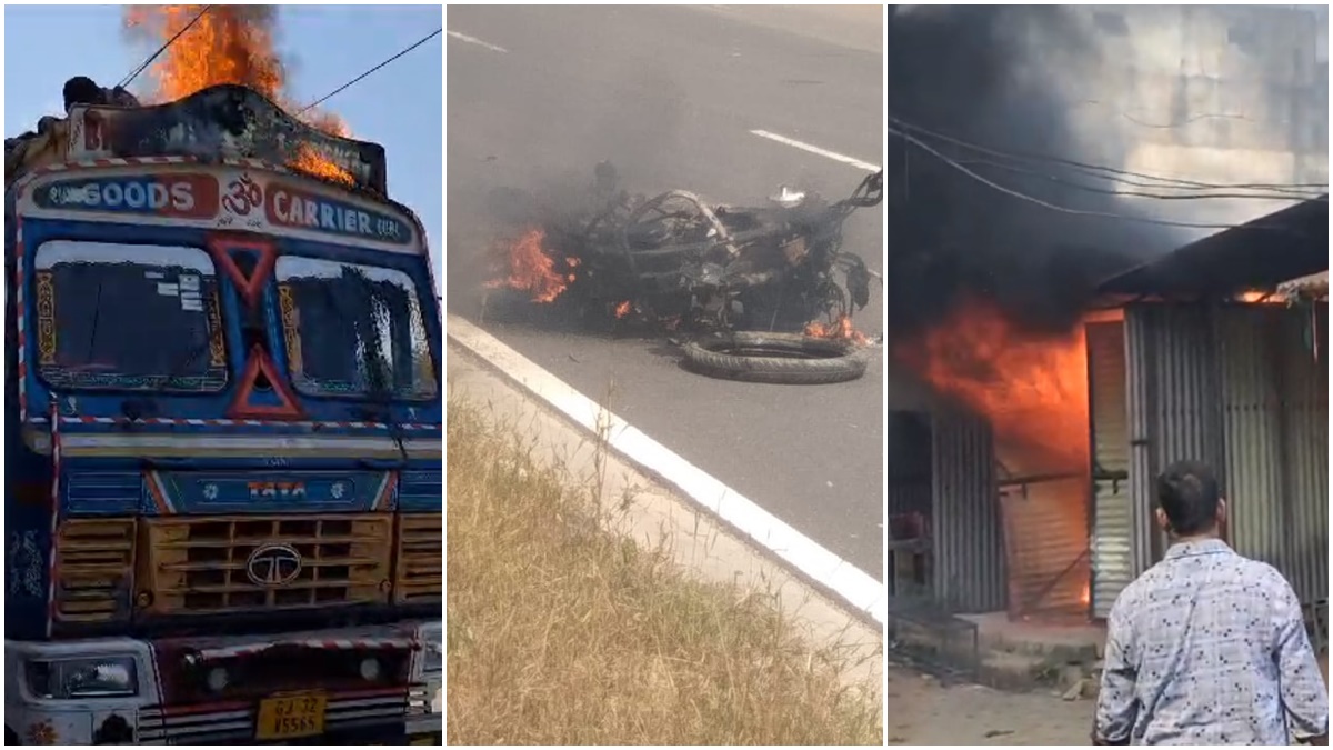 MP में आगजनी की तीन घटनाएं: धार में खड़े ट्रक में आग लगने से एक व्यक्ति जिंदा जला, बैतूल में दो बाइक में भिड़ंत के बाद आग से बुजुर्ग की मौत, निवाड़ी में जूते-चप्पल के गोदाम में लगी आग 