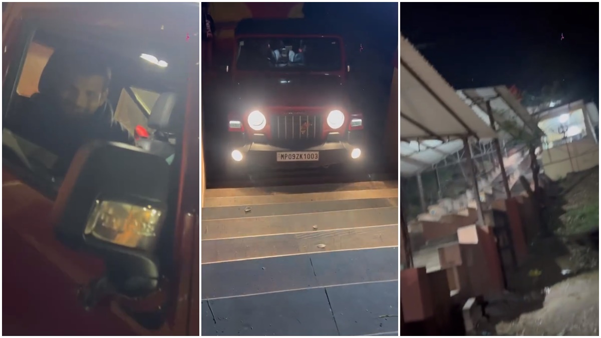 स्टंटबाजों ने मंदिर को भी नहीं छोड़ा: सीढ़ियों पर चढ़ाई कार, VIDEO वायरल