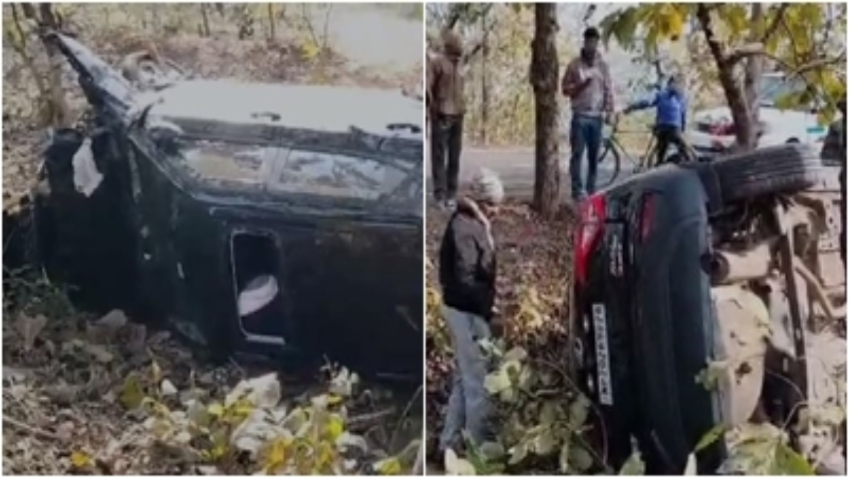 दर्दनाक हादसा: तेज रफ्तार कार पेड़ से टकराई, दो की मौके पर मौत, वाहन के उड़े परखच्चे