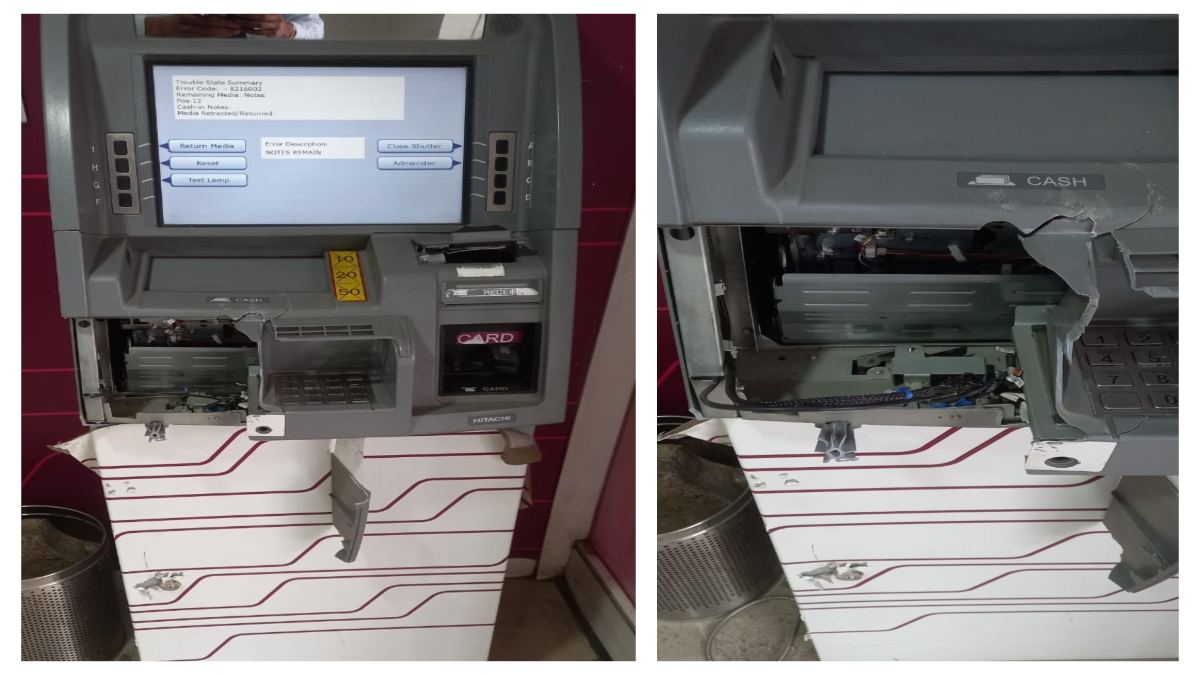 शहर में बदमाशों का कहर: ATM में की तोड़फोड़, घटना CCTV में कैद, जांच में जुटी पुलिस