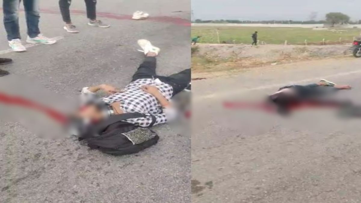 खून से लाल हुई सड़क: तेज रफ्तार वाहन ने बाइक को मारी टक्कर, 1 युवक की मौत