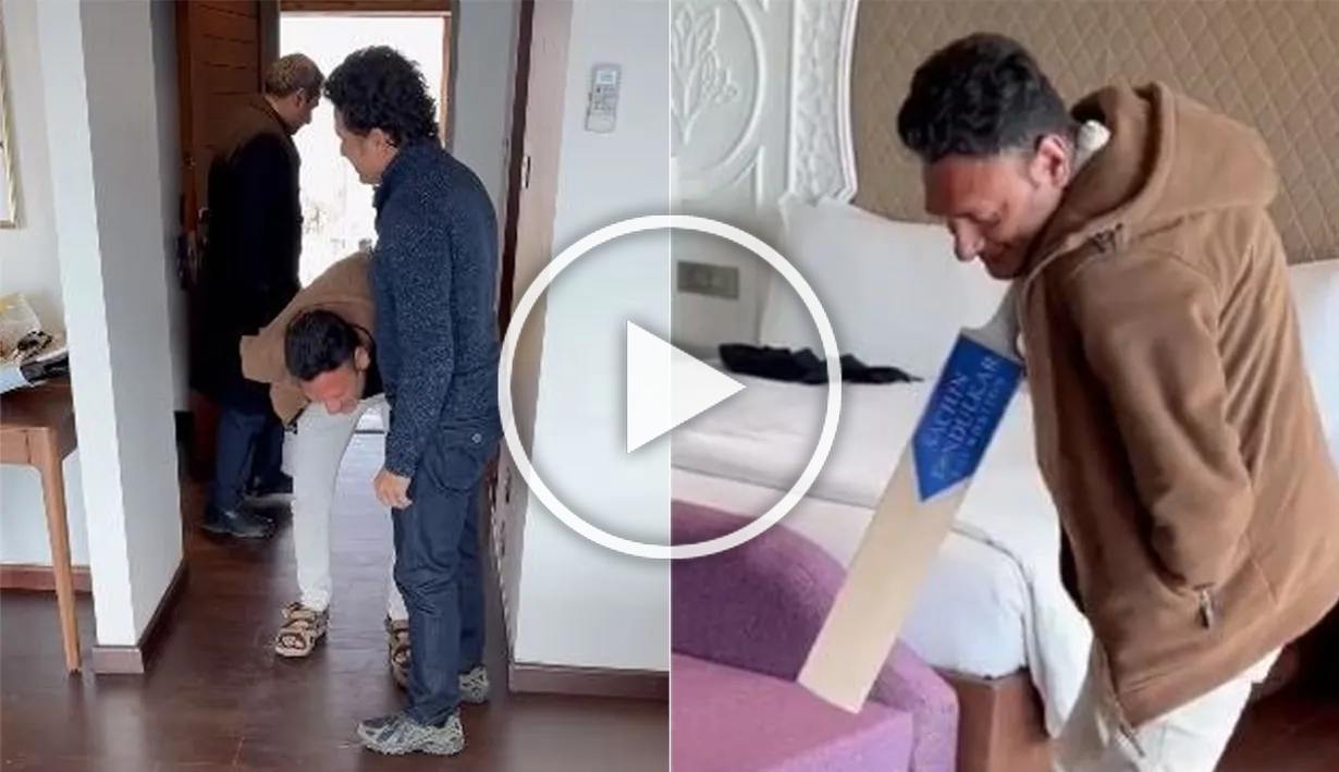 सचिन तेंदुलकर ने निभाया अपना वादा, J&K के दिव्यांग क्रिकेटर आमिर से की मुलाकात, बैट गिफ्ट कर लिखा- द रियल हीरो, इमोशनल कर देगा VIDEO