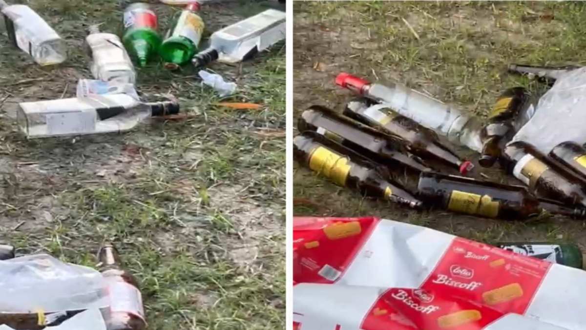 होली मिलन कार्यक्रम में वन अमले ने जमकर छलकाया जाम, पार्क में ही फेंकी शराब की बोतलें, सोशल मीडिया पर VIDEO वायरल