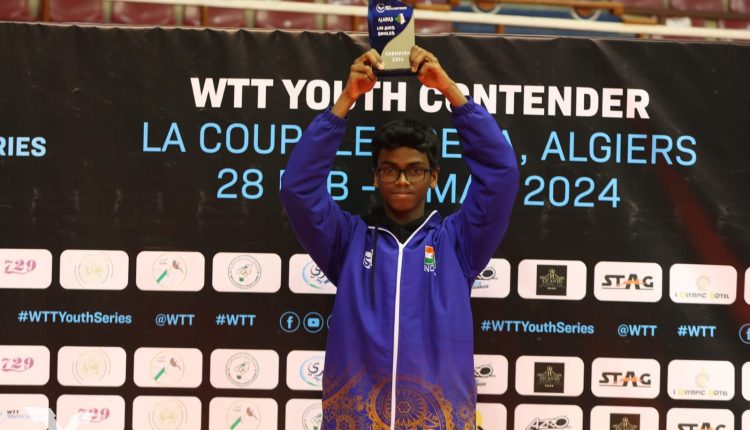 जगतसिंहपुर के 14 वर्षीय सार्थक आर्य ने अल्जीरिया टीटी मीट में डबल क्राउन जीता