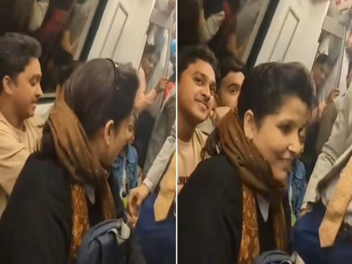 Delhi News: मेट्रो में सीट नहीं देने पर गोद में बैठ गई महिला