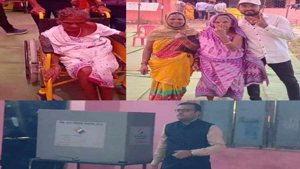 CG Lok Sabha Election 2024 : मतदाताओं में भारी उत्साह, 105 और 100 वर्षीय वृद्धा ने डाला वोट, मतदान करने हैदराबाद से धमतरी पहुंचा शख्स