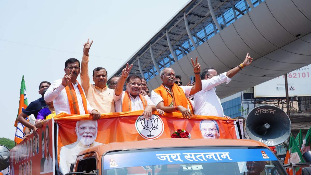 Lok Sabha Election : रायपुर से BJP प्रत्याशी बृजमोहन अग्रवाल ने राजधानी में निकाली रैली, आज भरेंगे नामांकन
