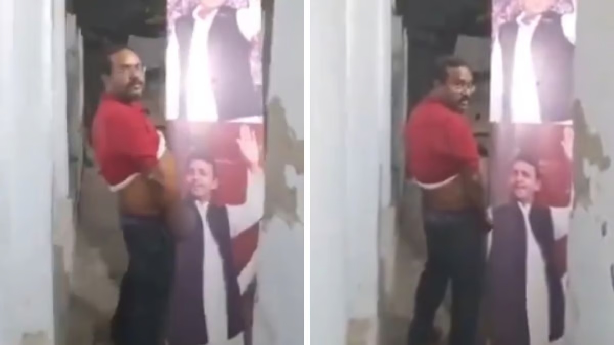 अखिलेश यादव के पोस्टर पर पेशाब करने वाला गिरफ्तार, सोशल मीडिया पर Video हुआ था वायरल