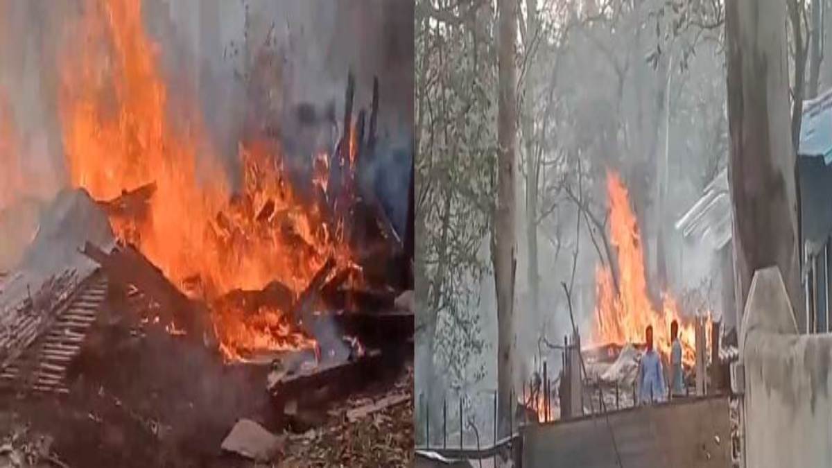 रेलवे कंपाउंड में लगी भीषण आग: लाखों का कबाड़ जलकर राख, घंटों की मशक्कत बाद आग पर पाया गया काबू