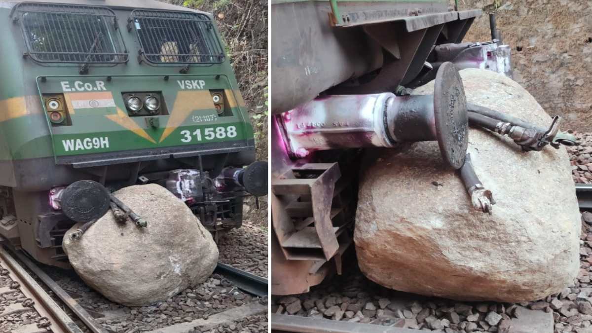 CG BREAKING NEWS : रेल लाइन पर लैंडस्लाइड होने गिरा बड़ा पत्थर, मालगाड़ी का इंजन हुआ डीरेल, कई ट्रेनें रद्द