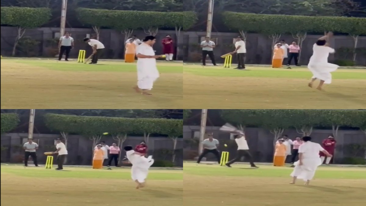 Dhirendra Krishna Shastri Playing Cricket