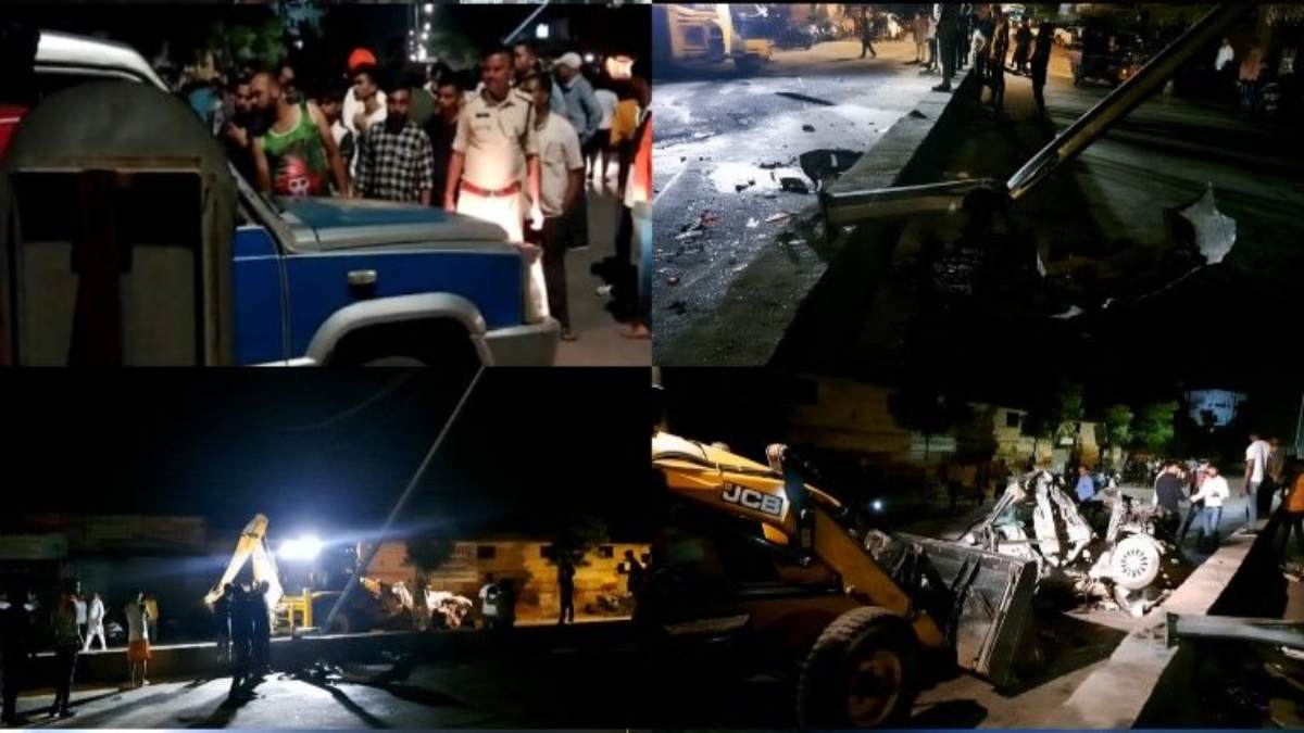 CG ACCIDENT NEWS : डिवाइडर से टकराई तेज रफ्तार कार, भीषण हादसे में 2 युवकों की मौत, दो गंभीर