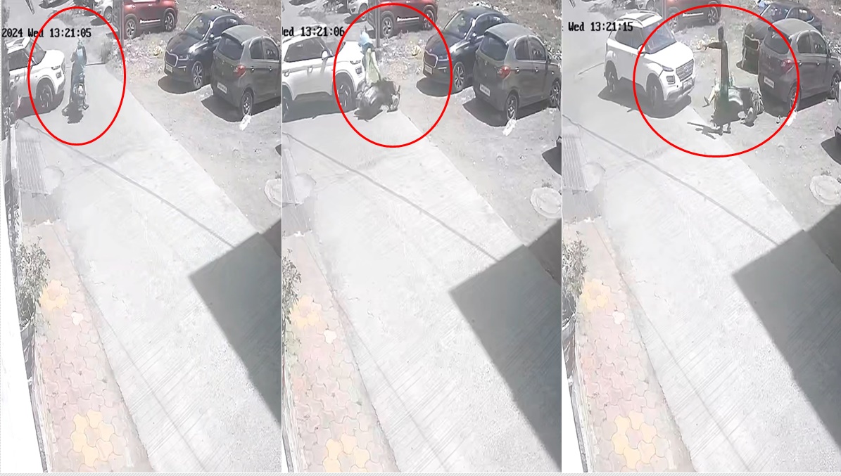 INDORE में हिट एंड रन: स्कूटी से जा रही युवती को कार ने मारी टक्कर, CCTV में कैद हुआ मंजर