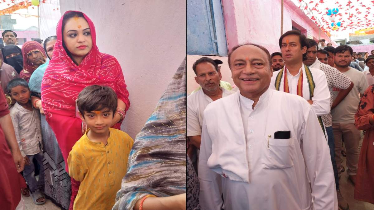 दिग्विजय के परिवार ने किया मतदान: बेटे-बहू और भाई ने डाला वोट, जीत का किया दावा, जयवर्धन की पत्नी बोलीं- यह उनका आखिरी चुनाव
