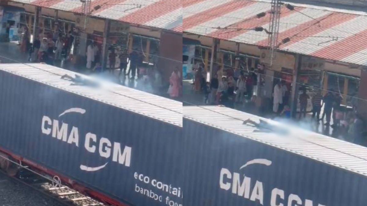 कमजोर दिल वाले न देखें Video: ट्रेन की छत पर चढ़ा युवक, हाईटेंशन लाइन को पकड़ा और फिर…