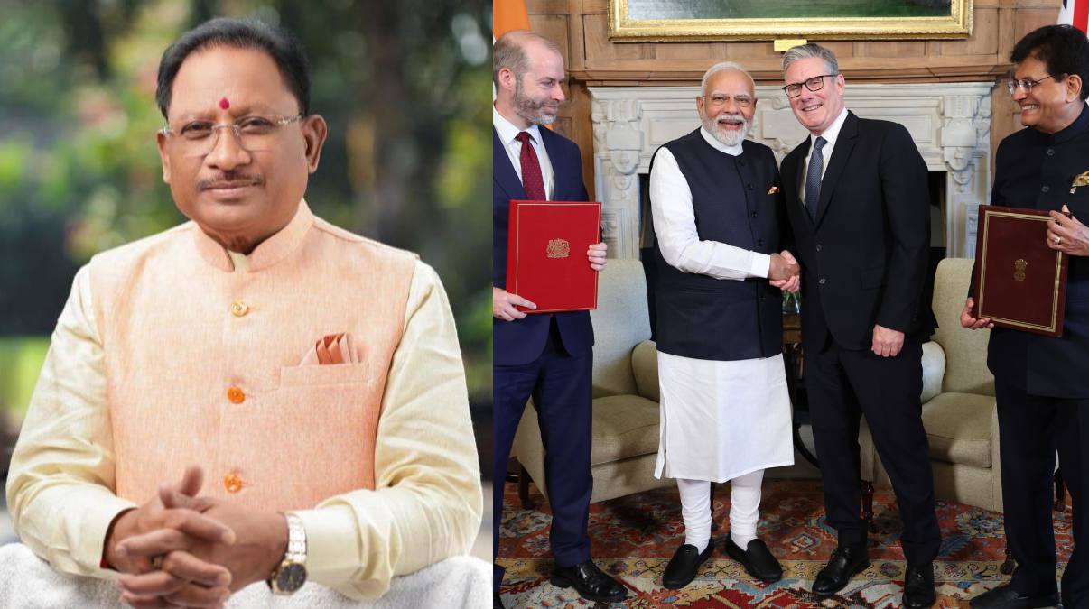 भारत-यूके मुक्त व्यापार समझौते को CM साय ने बताया छत्तीसगढ़ के लिए नए अवसरों का द्वार, कहा- किसानों, बुनकरों और युवाओं के लिए खुलेगा वैश्विक बाज़ार