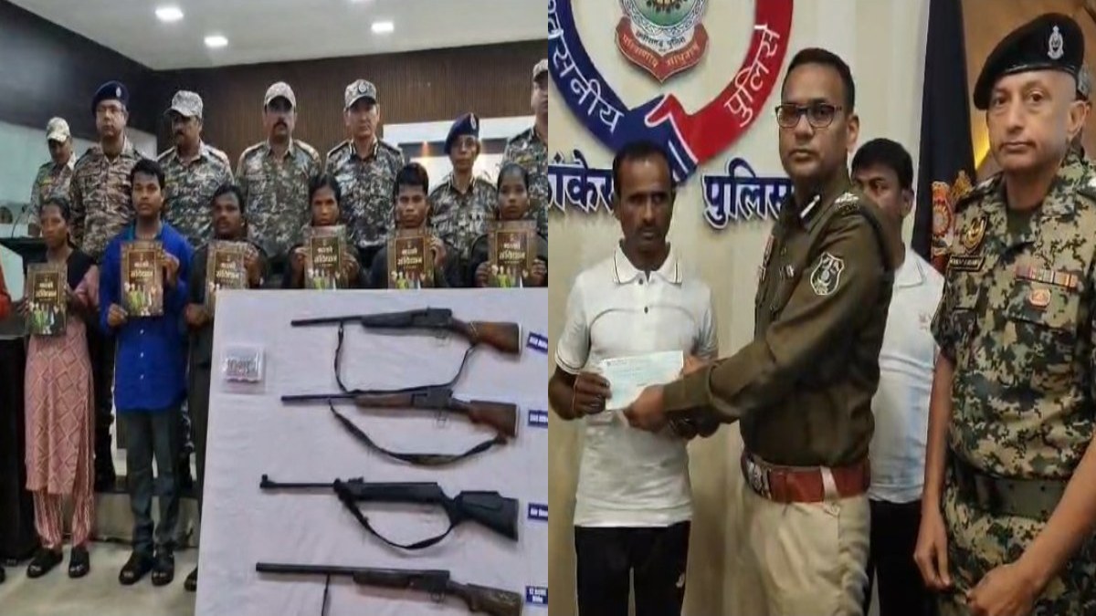 नक्सल मोर्चे पर बड़ी सफलता : कांकेर से लेकर गढ़चिरौली तक 15 नक्सलियों ने किया सरेंडर, 1 करोड़ से अधिक का इनाम था घोषित