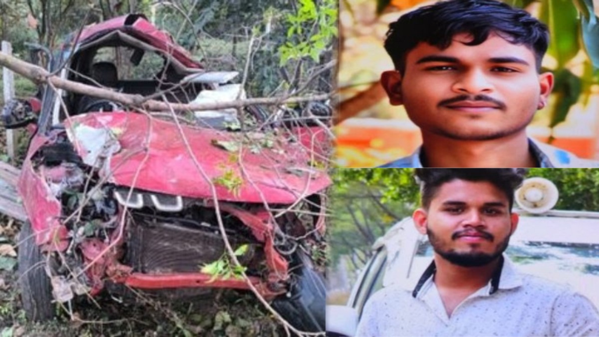 अनियंत्रित होकर पलटी तेज रफ्तार कार : 2 दोस्तों की मौके पर ही मौत, 4 गंभीर रूप से घायल