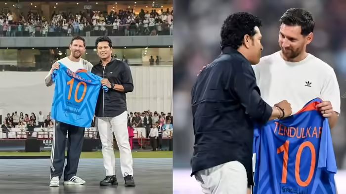 वानखेड़े में ऐतिहासिक पल…. जब क्रिकेट के भगवान से मिले फुटबॉल के ‘गॉड’, गिफ्ट की जर्सी