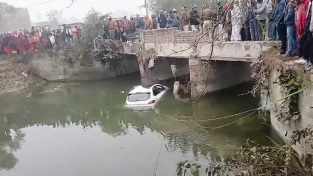 मुजफ्फरपुर के नहर में कार गिरने से बिजली विभाग के जेई समेत दो की मौत