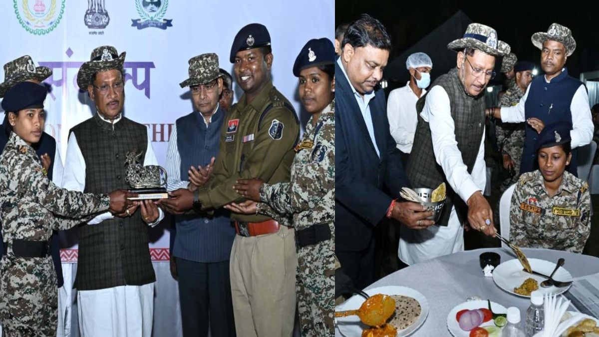 मुख्यमंत्री साय नारायणपुर में जवानों से मिले और बढ़ाया हौसला, साथ में किया रात्रि भोज