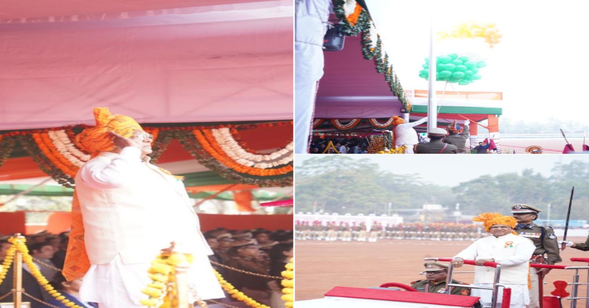 भोपाल में राज्यपाल मंगूभाई पटेल ने फहराया तिरंगा: परेड की सलामी ली, संविधान निर्माता-स्वतंत्रता सेनानियों को याद कर कही ये बात