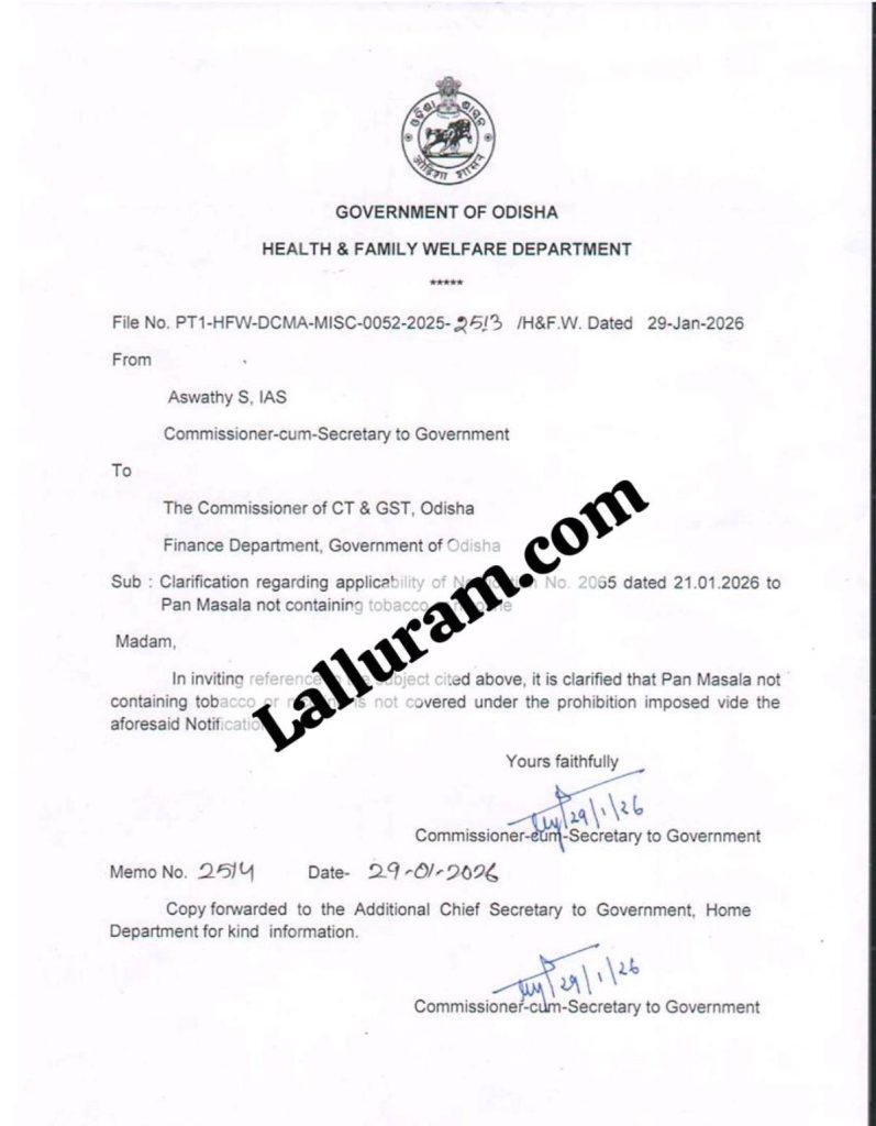 Odisha Tobacco Ban