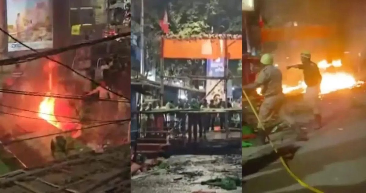 पश्चिम बंगाल में चुनाव से पहले फिर घमासान, TMC और BJP कार्यकर्ताओं में तीखी झड़प, मंच पर लगाई आग, Video वायरल
