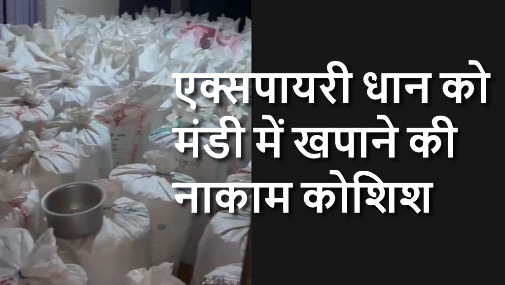 धरी की धरी रह गई समिति में एक्सपायरी धान को खपाने की कोशिश, लोगों ने किया व्यापारियों की करतूत का पर्दाफाश…