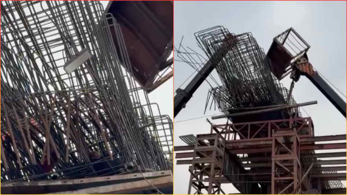 Ujjain News: ब्रिज बनाने के दौरान बड़ा हादसा, सरियों में दबने से मजदूर की मौत, गैस कटर से काटकर निकाला सरिया