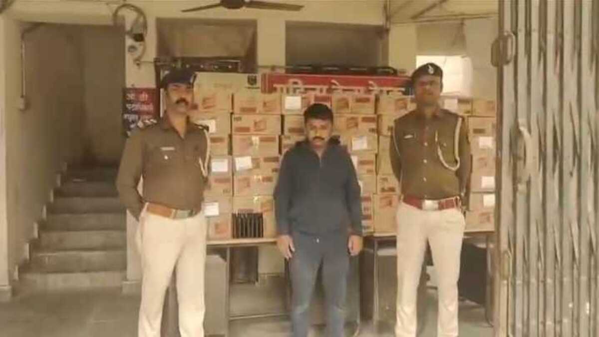 बारात की गाड़ी में शराब की खेप, मधुबन पुलिस ने फिल्मी अंदाज में पीछा कर पकड़ी 442 लीटर अंग्रेजी शराब