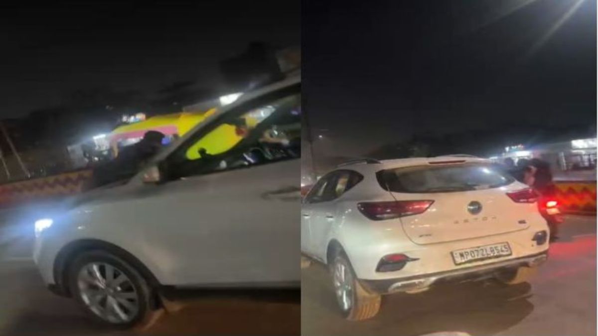 रिटायर्ड फौजी को बोनट पर लटका कर दौड़ाई कार: वीडियो वायरल, आरोपी युवक गिरफ्तार, साथी फरार