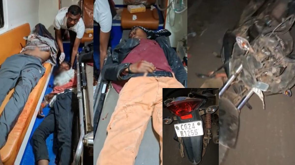 CG Accident Breaking : खड़ी ट्रक में जा घुसी बाइक, तीन युवकों की मौके पर मौत