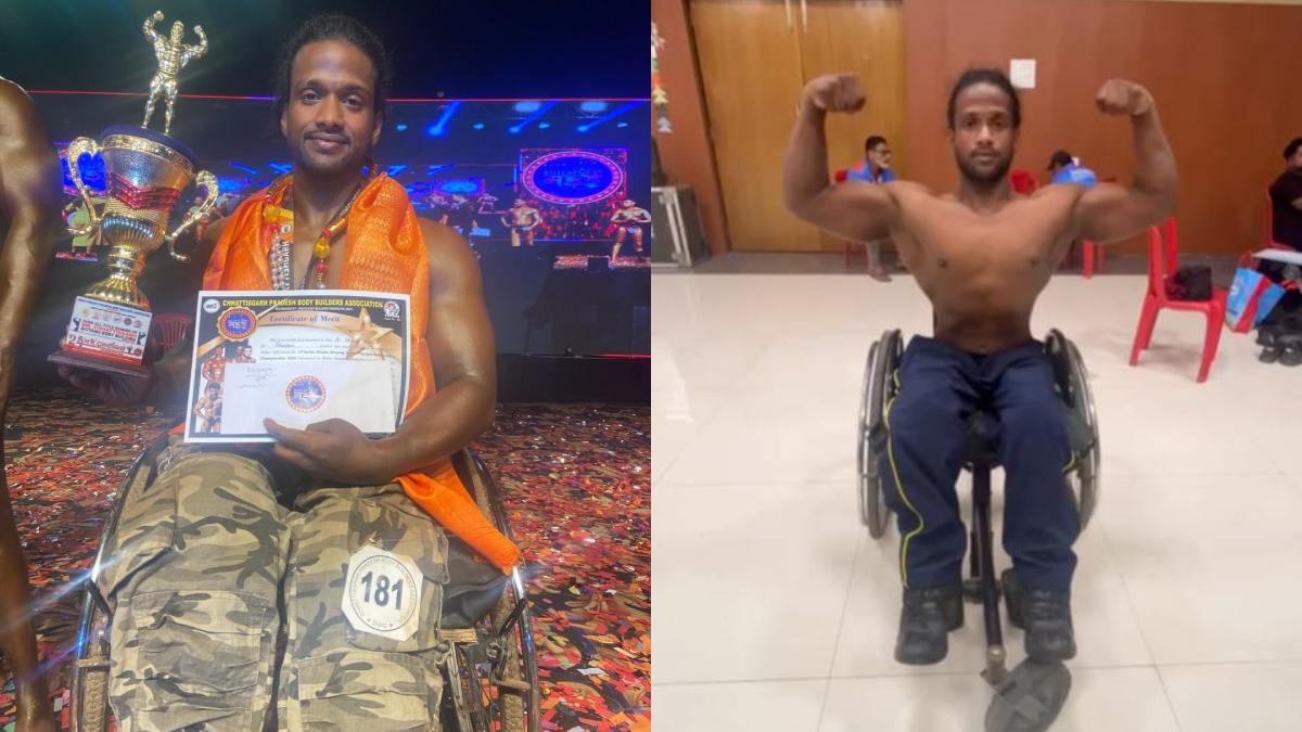 शरीर से नहीं, जज़्बे से जीता मुकाबला… दिव्यांग शिवा राव ने मिस्टर छत्तीसगढ़ बॉडीबिल्डिंग में जीता सिल्वर मेडल